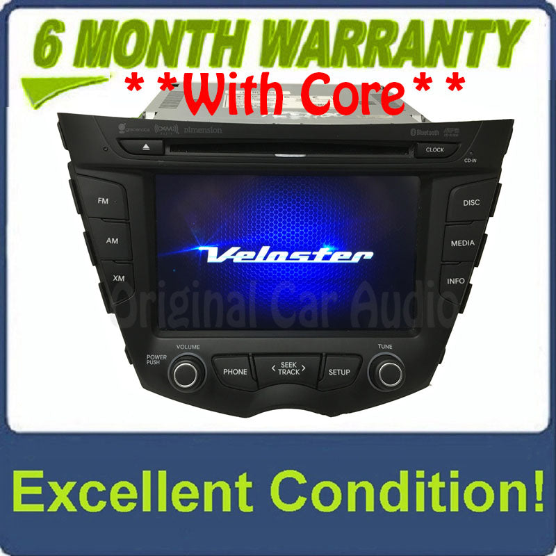 2011 - 2015 Hyundai Veloster OEM Single CD Touch Screen AM FM Bluetooth SAT Radio Receiver