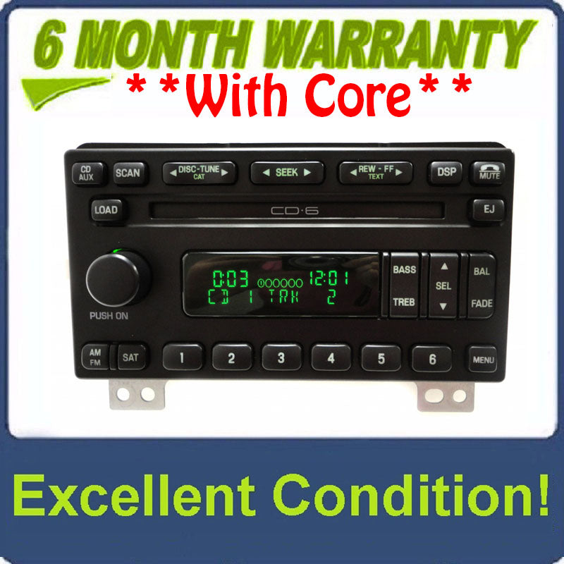 2004 - 2006 FORD Mustang Explorer Expedition Mountaineer OEM Satellite SIRIUS XM AM MF Radio Stereo 6 Disc CD Player Receiver