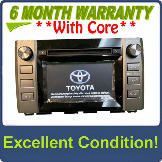 2014 - 2016 Toyota Tundra OEM Single CD AM FM Touch Screen Radio Receiver 510113