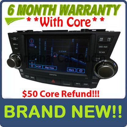 2008 2009 2010 NEW Toyota Factory JBL Navigation GPS AM FM Radio XM MP3 CD Player,  E7014, 86120-48F00, 8612048F00, E7015, E7016
