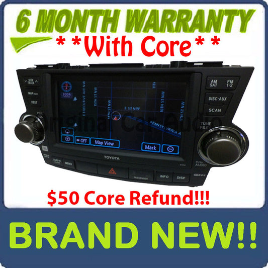 2008 2009 2010 NEW Toyota Factory JBL Navigation GPS AM FM Radio XM MP3 CD Player,  E7014, 86120-48F00, 8612048F00, E7015, E7016