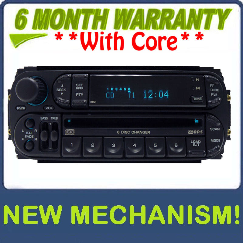 New Mechanism 2002 - 2007 Chrysler Jeep Dodge OEM AM FM Radio 6 CD Changer RBQ