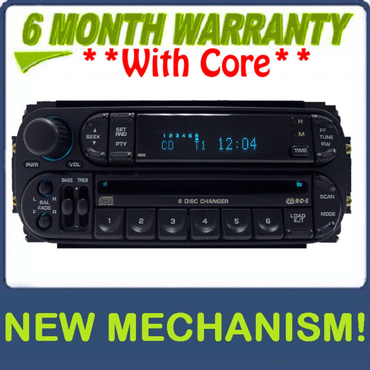 New Mechanism 2002 - 2007 Chrysler Jeep Dodge OEM AM FM Radio 6 CD Changer RBQ