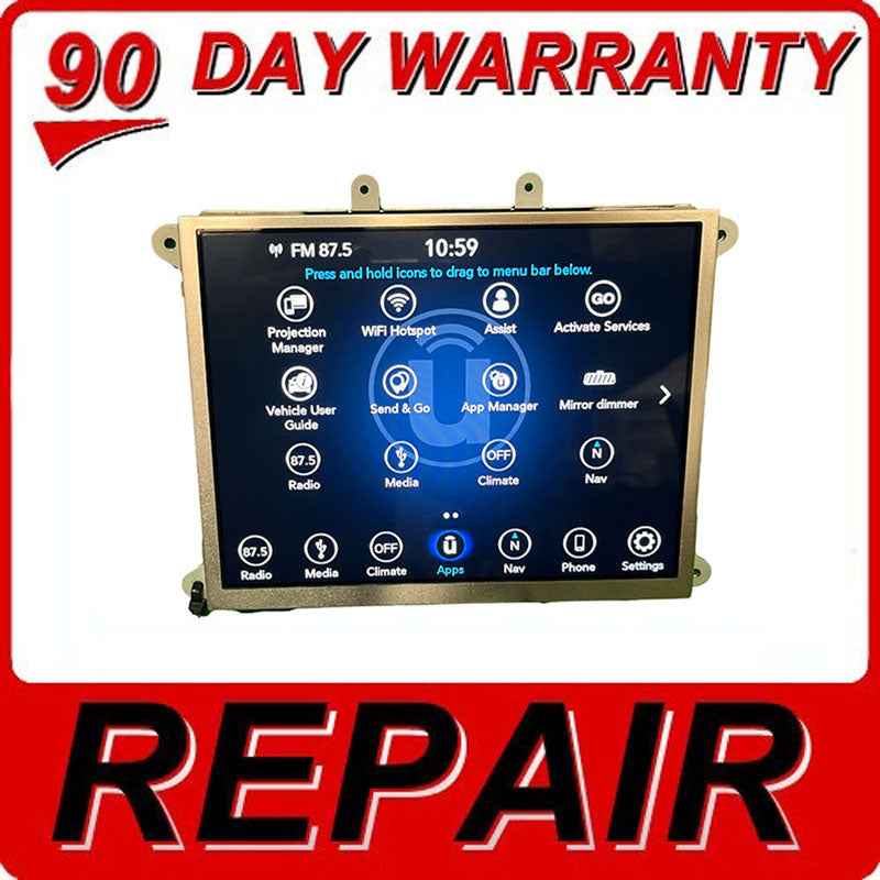 Repair Your 2018 - 2022 Jeep Grand Cherokee OEM AM FM Display Screen Repair Servic
