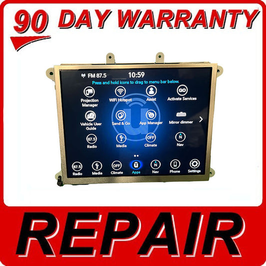 Repair Your 2018 - 2022 Jeep Grand Cherokee OEM AM FM Display Screen Repair Servic