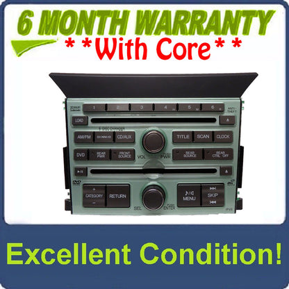 09 10 11 Honda PILOT Radio DVD 6 Disc CD Changer Premium Audio 1PV0 XM Satellite