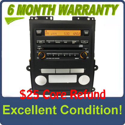 2009 - 2012 NISSAN Frontier Xterra OEM Radio XM 6 Disc Changer MP3 CD Player AUX