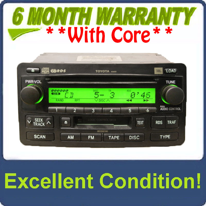 2004* - 2007 Toyota Sequoia Tundra OEM JBL RDS Radio Tape 6 CD Player A56830