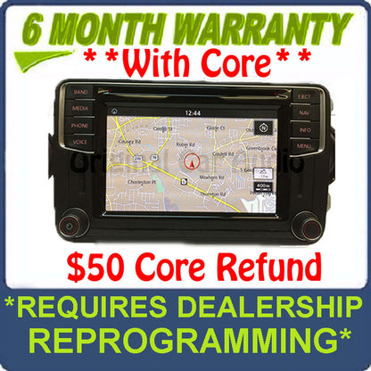 2016 - 2019 Volkswagen OEM GPS Navigation Sat Bluetooth HD Radio with Apple CarPlay and Android Auto Ready BLEMISHED