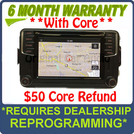 2016 - 2019 Volkswagen OEM GPS Navigation Sat Bluetooth HD Radio with Apple CarPlay and Android Auto Ready BLEMISHED