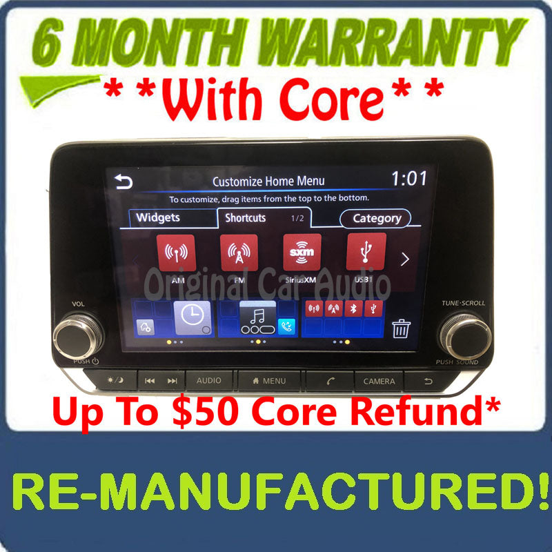 Reman 2019 - 2022 Nissan Altima OEM Apple Car Play Android Auto AM FM Bluetooth Multi Media Radio Receiver