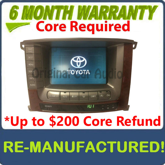 RE-MANUFACTURED 2004 2005 2006 2007 Toyota Land Cruiser OEM Pioneer Navigation Display Screen