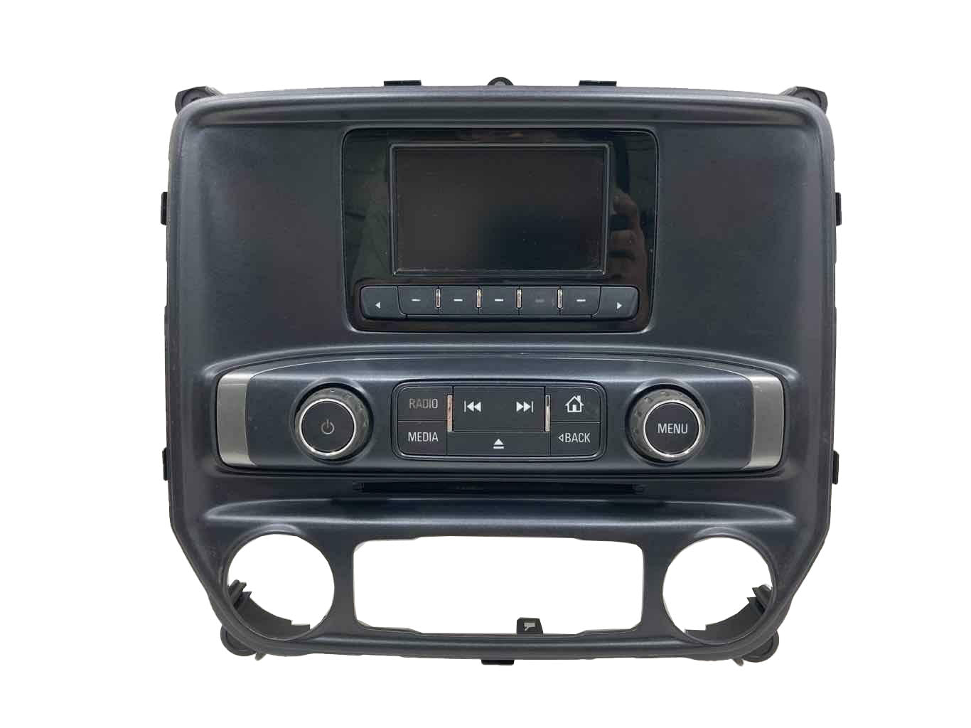 2014 - 2015 GMC Sierra Chevrolet Silverado OEM 4" Display Screen Control Panel w/ Silver Trim