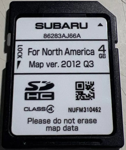 2013 - 2014 Subaru Legacy Outback OEM Navigation SD Card Map Ver. 2012 Q3