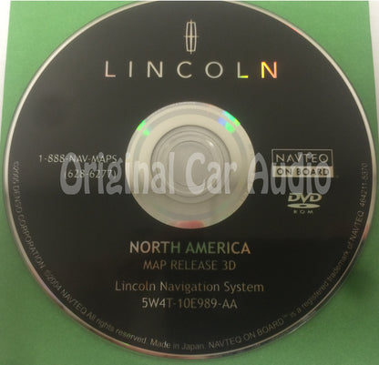Lincoln Navigation System GPS DVD Drive Disc 5W4T-10E989-AA Map Release 3D