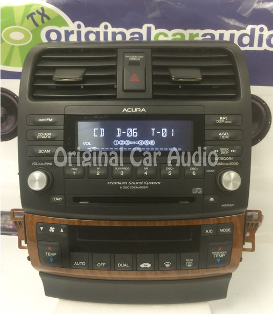 2006 - 2008 Acura TSX Radio AUX & 6 CD Changer 7HR0
