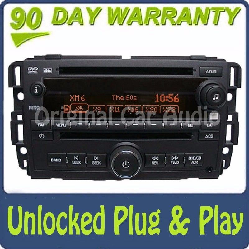 Unlocked GMC Radio DVD CD Player Dual Aux MP3 XM Satellite