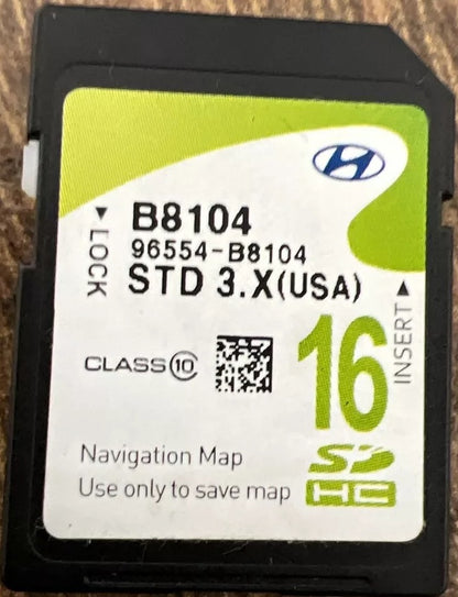2013 - 2015 Hyundai Santa Fe OEM Navigation Maps Factory SD Card STD 3.X B8104