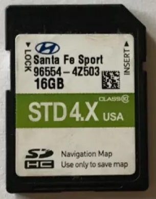 2016 - 2018 Hyundai Santa Fe OEM Navigation Maps SD Card STD 4.X 4Z503