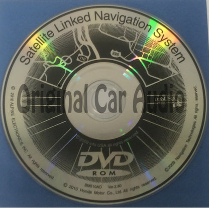 Acura Honda Satellite Navigation System GPS DVD Drive Disc BM510AO Ver. 2.80