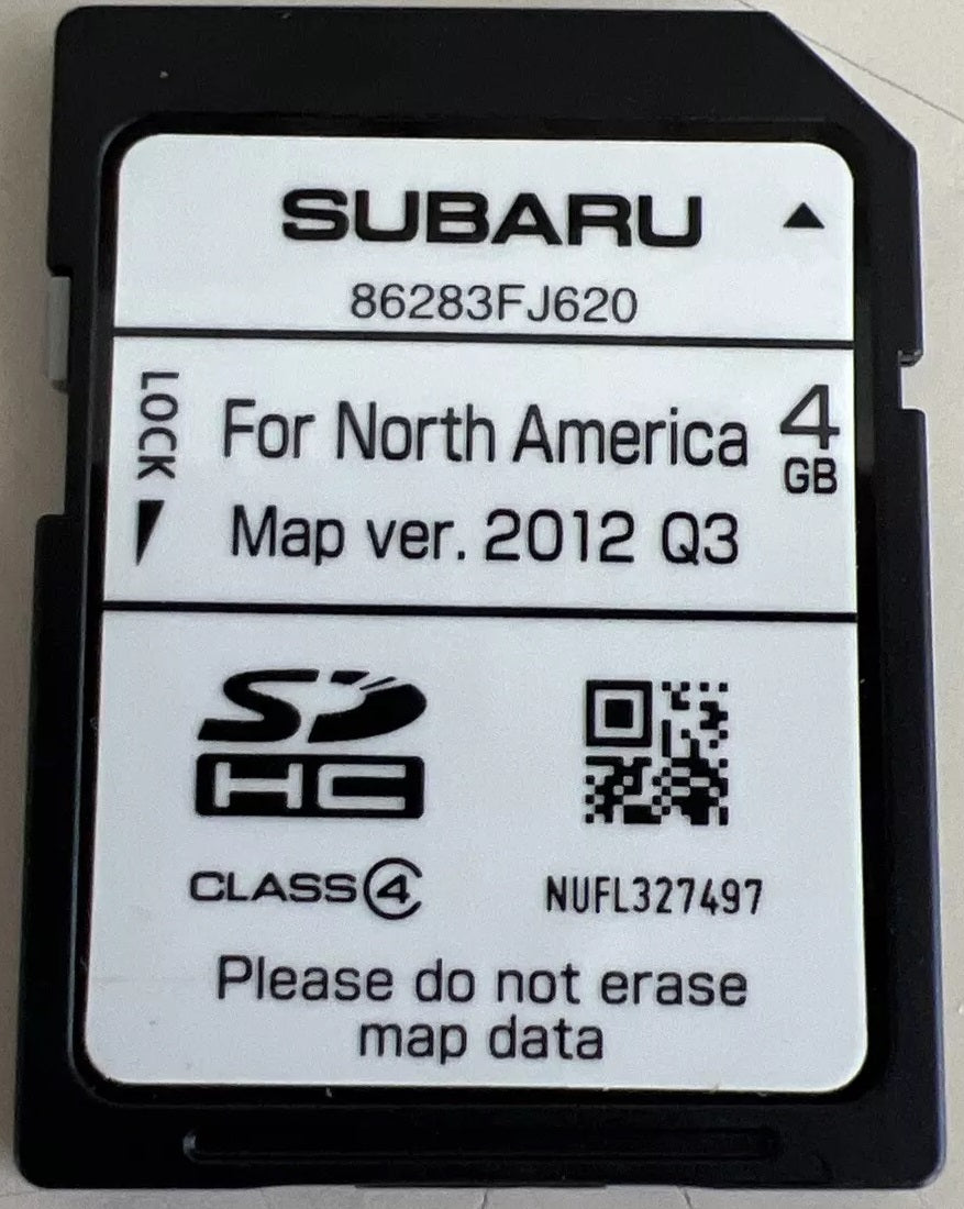 2014 - 2016 Subaru Crosstrek Impreza OEM Navigation SD Card Map Ver. 2012 Q3