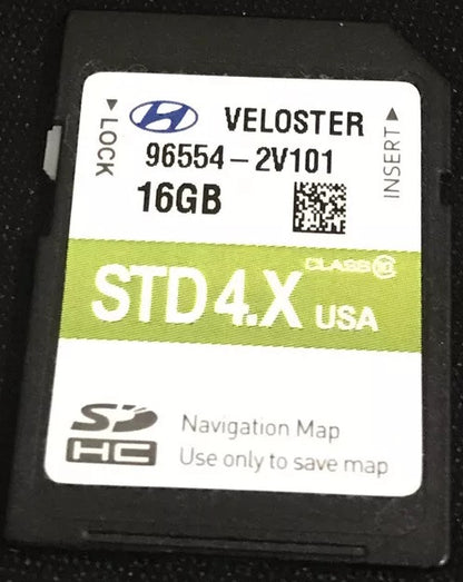 2016 - 2018 Hyundai Veloster OEM Navigation Maps Factory SD Card STD 4.X 2V101