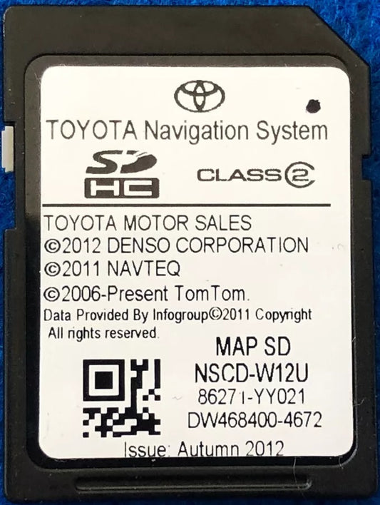 2011 - 2014 Toyota Sienna OEM Navigation SD Card 86271-YY021