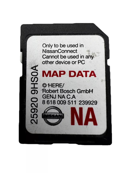 2016 - 2018 Nissan OEM Genuine Navigation GPS DATA Memory SD Card U.S Map 9HS0A