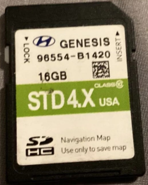 2014 - 2016 Hyundai Genesis OEM Navigation Maps Factory SD Card STD 4.X B1420