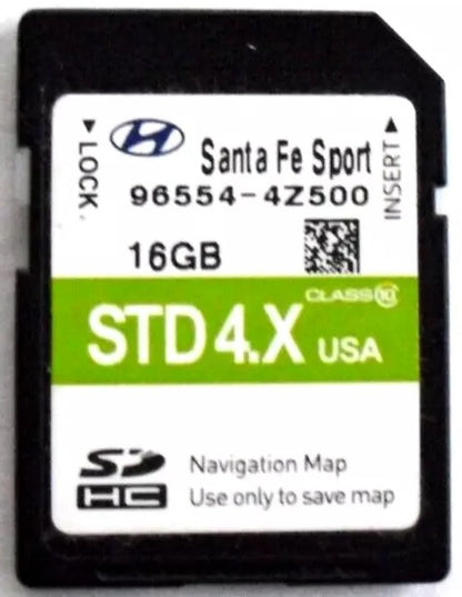 2016 - 2018 Hyundai Santa Fe OEM Navigation Maps SD Card STD 4.X 4Z500