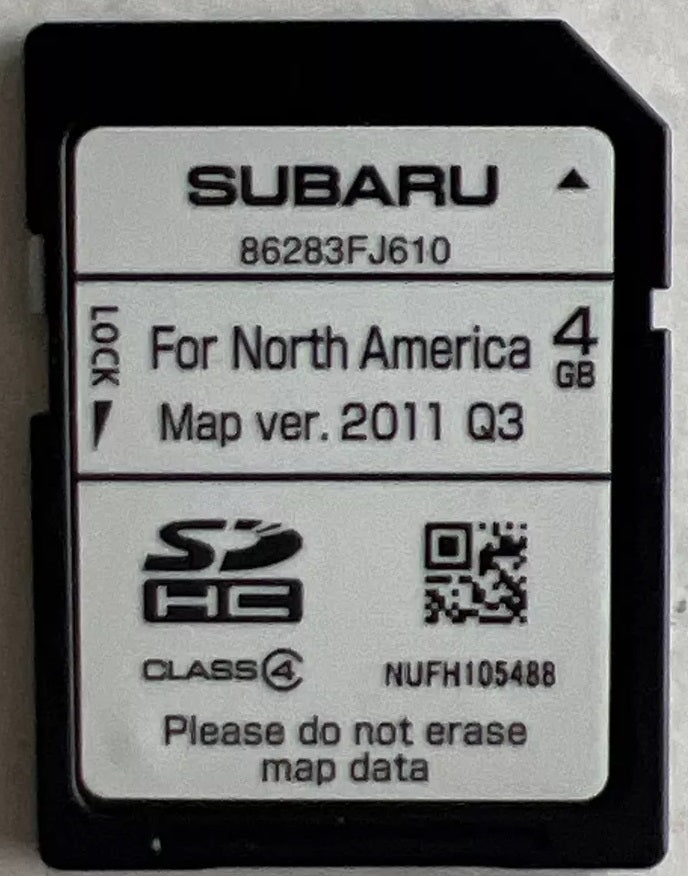 2013 - 2014 Subaru Crosstrek Impreza OEM Navigation SD Card Map Ver. 2011 Q3
