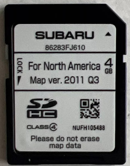 2013 - 2014 Subaru Crosstrek Impreza OEM Navigation SD Card Map Ver. 2011 Q3
