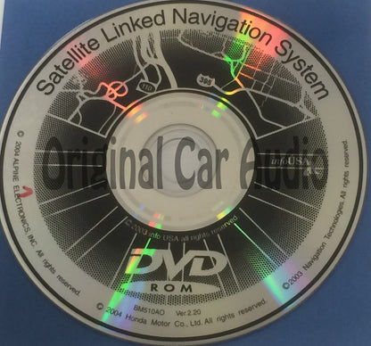 Acura Honda Satellite Navigation System GPS DVD Drive Disc BM510AO Ver. 2.20