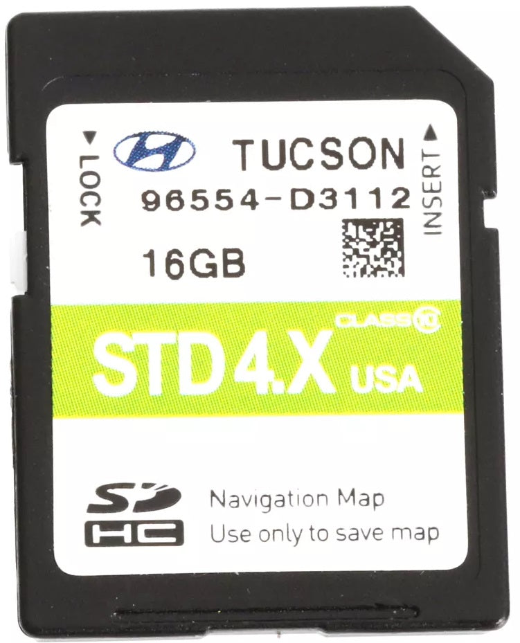2016 - 2018 Hyundai Tucson OEM Navigation Maps Factory SD Card STD 4.X D3112