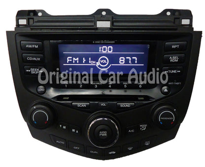 2003 2004 2005 2006 2007 Honda Accord Radio 6 Disc CD Changer Player Aux 7BL0