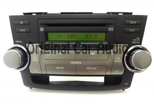 Toyota Highlander MP3 WMA CD Player Radio Stereo Satellite Radio Ready 86120-0E360  AD1821 2008 2009 2010 2011 2012
