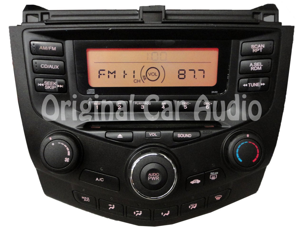 2003 2004 2005 2006 2007 Honda Accord Radio and CD Player 2AX0 03 04 05 06 07