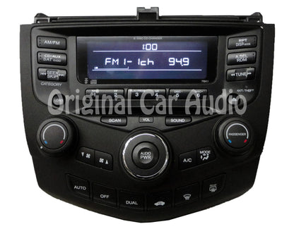 2004 - 2007 Honda Accord Radio and 6 CD  Changer 7BK1