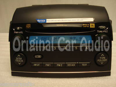 2004-2010 Toyota Sienna JBL Radio MP3 and 6 Disc CD Changer P1816
