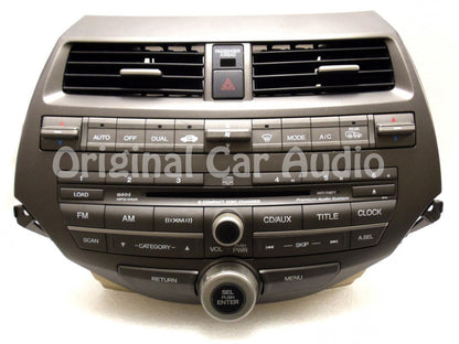 HONDA ACCORD Radio Stereo 6 Disc Changer CD Player 3PA0 XM Satellite 2008 2009 2010 2011 2012 w/Trim & AC