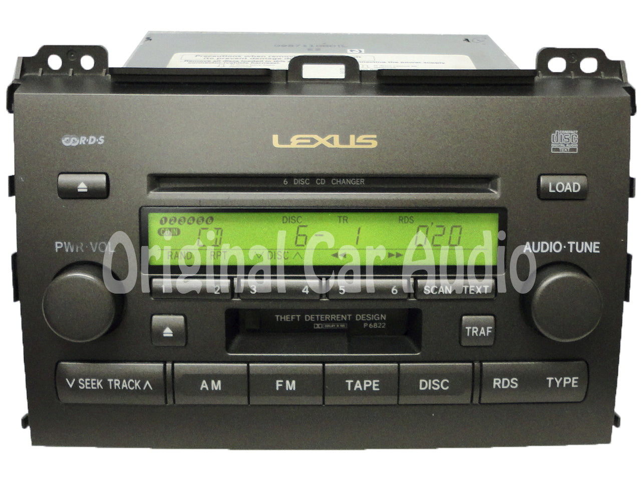 2003 2004 2005 Lexus GX470 GX-470 Radio 6 CD Tape Player