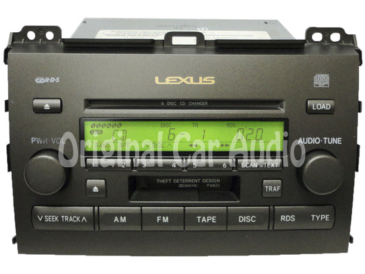 2003 2004 2005 Lexus GX470 GX-470 Radio 6 CD Tape Player