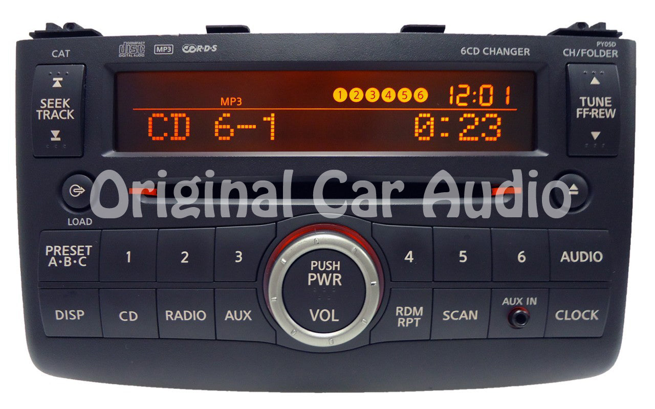 08 09 2010 Nissan ROGUE Radio MP3 AUX IN 6 Disc CD Changer PY05D Ni244U
