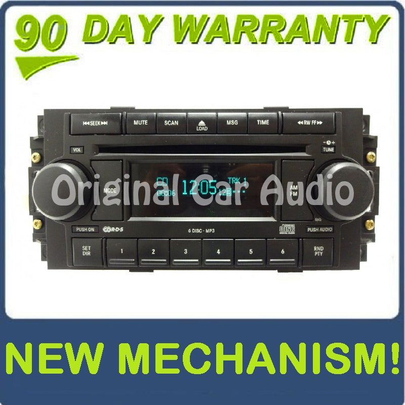 NEW MECH 2004 - 2008 Chrysler Jeep Dodge OEM AM FM Radio MP3 6 Disc Changer CD Player Receiver RAQ