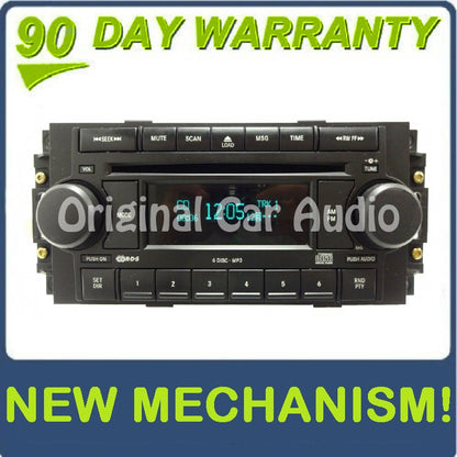 NEW MECH 2004 - 2008 Chrysler Jeep Dodge OEM AM FM Radio MP3 6 Disc Changer CD Player Receiver RAQ