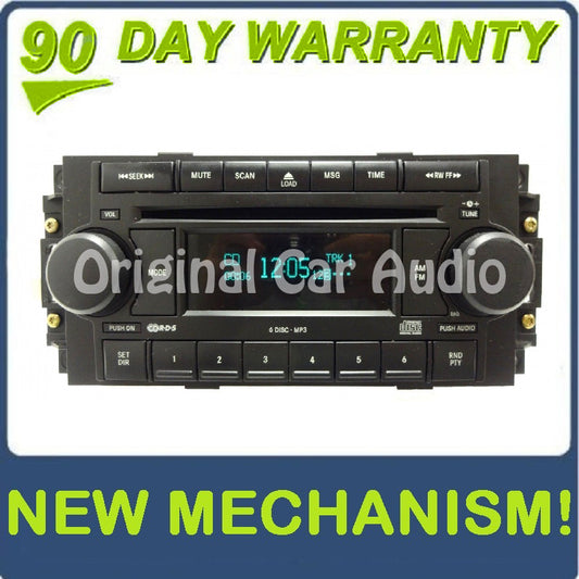 NEW MECH 2004 - 2008 Chrysler Jeep Dodge OEM AM FM Radio MP3 6 Disc Changer CD Player Receiver RAQ