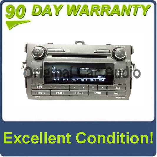 11 12 TOYOTA Corolla Radio Stereo MP3/WMA CD Player Factory OEM A518AH 86120-02D20 2011 2012