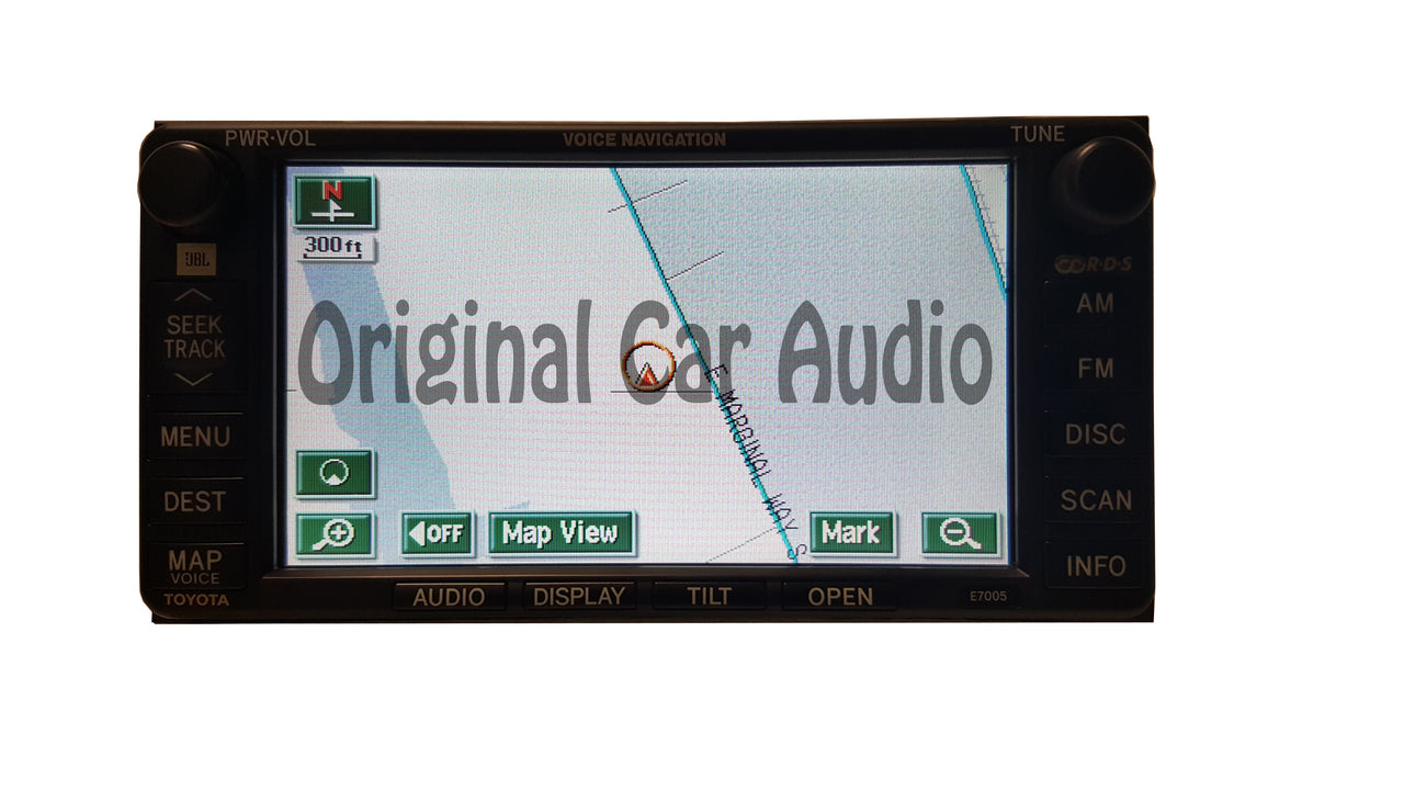 Toyota Navigation GPS System Radio 4 Disc CD Changer E7005