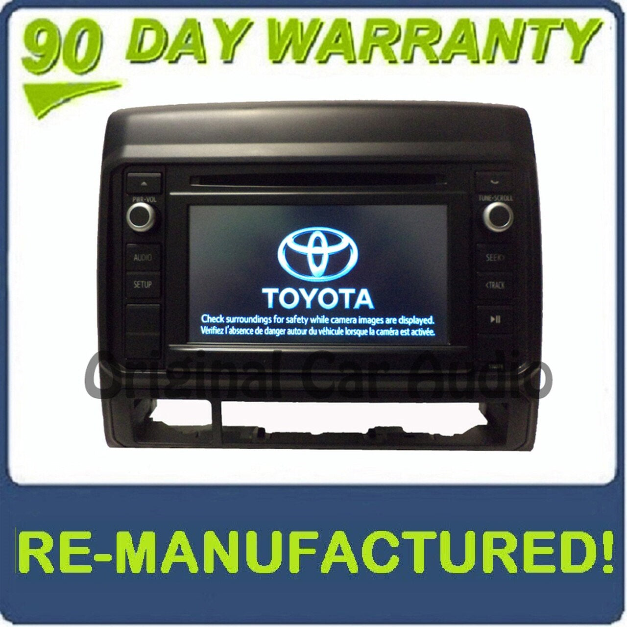 Reman 2014 - 2019 Toyota Tacoma OEM Factory AM FM Radio MP3 Bluetooth CD Player Receiver with Bezel