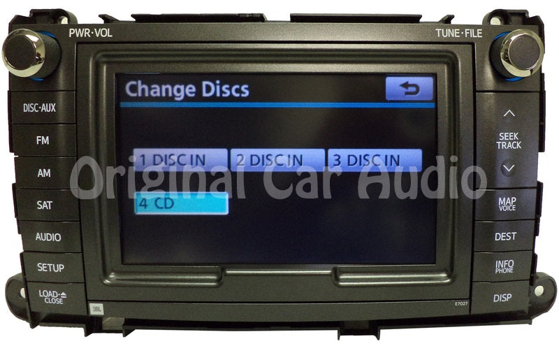 Toyota Sienna Navigation Radio CD Player Bluetooth E7027 JBL